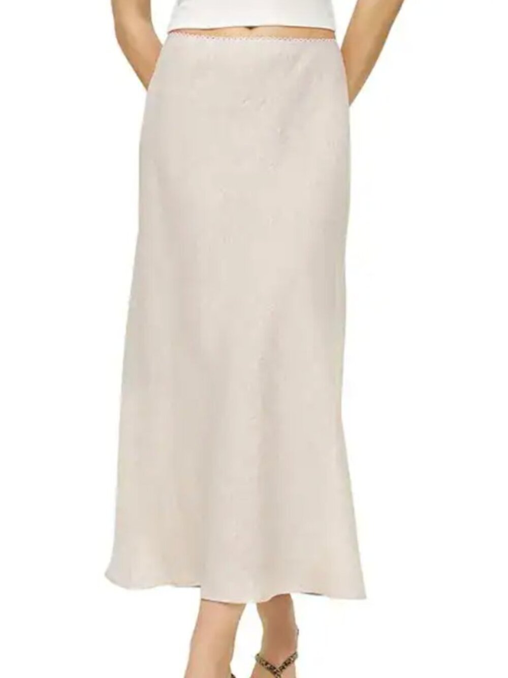 BNWT Reformation Layla Linen Midi Skirt - L